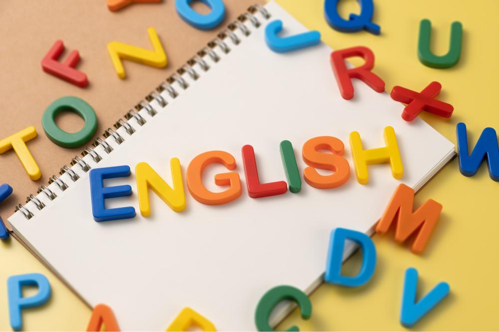 Englishのカラフルなブロック