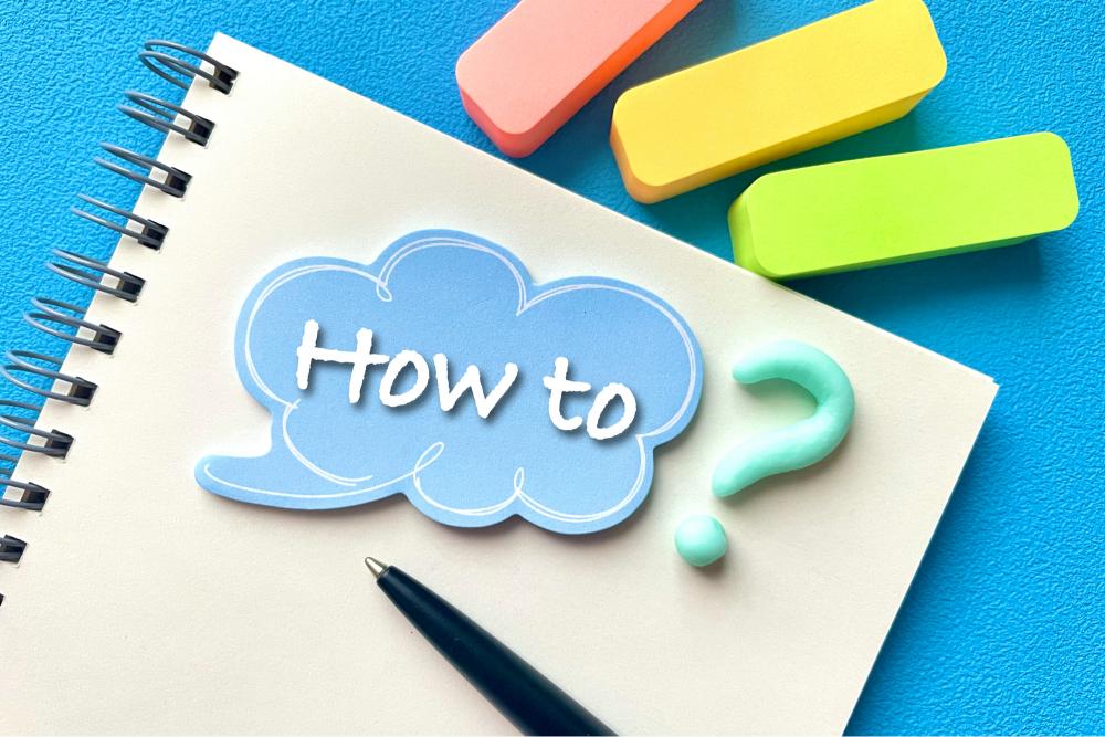 How to？と書かれたノート